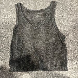 Grey textured crop top